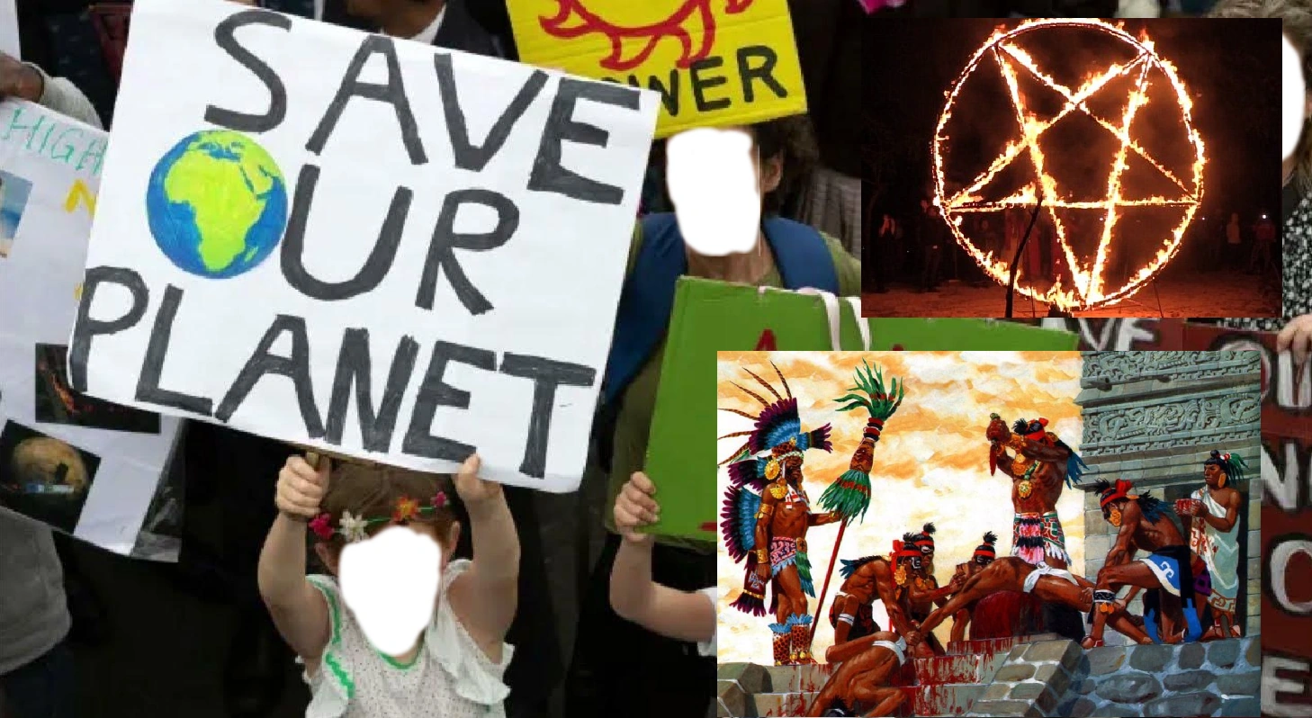 기후 극단주의자들은 인간의 희생을 요구한다: 오늘날의 환경 운동에 아즈텍 피의 의식의 메아리!