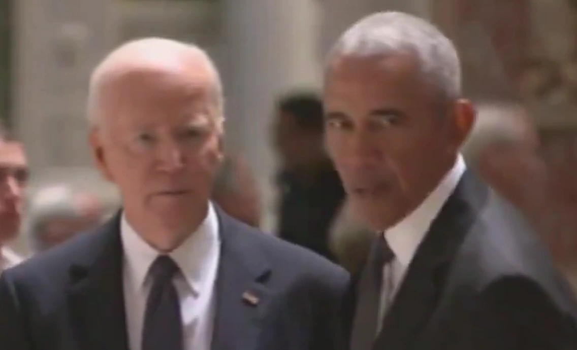 BREAKING! – Obama’s Scared Face Caught Talking to Biden at Ethel Kennedy Memorial Service – As His Regime Falls, Globalists Panic, and the Military’s Final Move to End the Elites Begins!