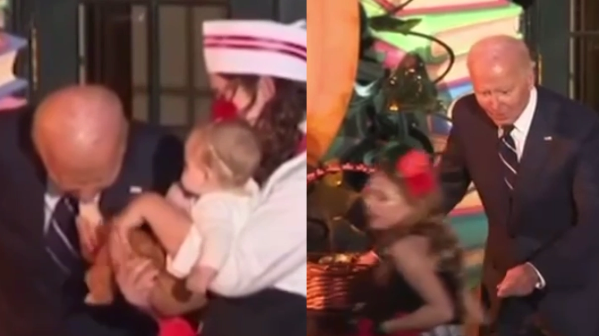 ABSOLUTELY DISGUSTING!! Biden Repeatedly Bites Babies’ Feet, Terrified Little Girl Runs as He Angrily Searches for Her – Disturbing Halloween Behavior Exposes a Sinister Agenda!