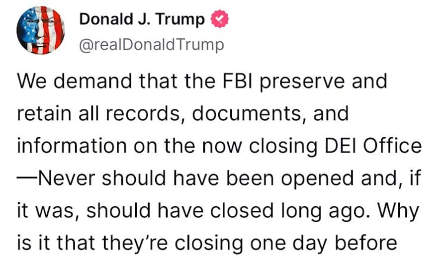 MASSIVE! Trump’s Explosive Orders to Preserve FBI DEI Records Will Expose the Biggest Cover-Up in American History and Bring Down the Corrupt Elite!